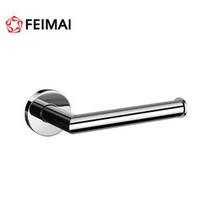 Simple Design Round Mounting Base Toilet Paper Holder Brass Chrome