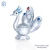 Import Simple style Exquisite lovely peacock bulk crystal figurine Decorative crystal animals  crafts souvenirs for wedding return gift from China