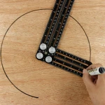 Six-Sided Aluminum Alloy Angle Measuring Tool Universal Opening Locator Angularizer Ruler Full Metal Multi Angle Measuring Tool
