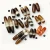 Import SL0756 Natural brown striped agate drum beads,brown banded agate barrel rice beads from China