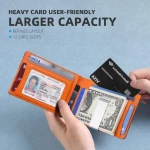 Slim Leather Men Wallet Front Pocket Minimalist Wallet RFID Blocking Money Clip Microfiber Wallet