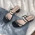 Import Slip-on sandals new medium sandals women wear thick heels from China