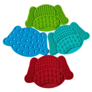 Slow Feeder Silicone Dog Lick Pad Plate Bath Products with Suction Cup Cute Pattern Lick Mat Bowl Pet Feeding Toy