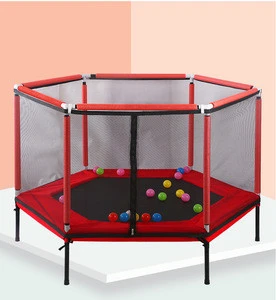 Small 6 side trampoline for children with safety net