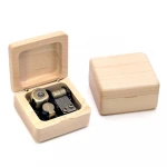 Small maple music box birthday gifts for husband diy wooden box