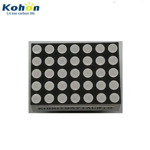 Small size 1.9mm dot red common anode led dot matrix display module 5x7