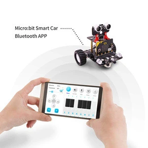 Smart Robot Car Kit for Kids for Micro:bit BBC Programmable Toys with TutorialLine Tracking Blueth IR Modules Scientific Educ