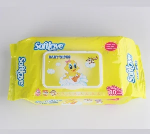 Softlove wholesale disposable unscented baby cleaning wet wipes