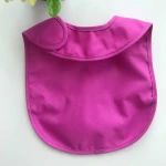 Solid color wholesale 100% cotton adjustable baby bibs