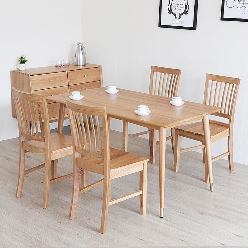 Solid oak wood flat packing unassembled dining chair