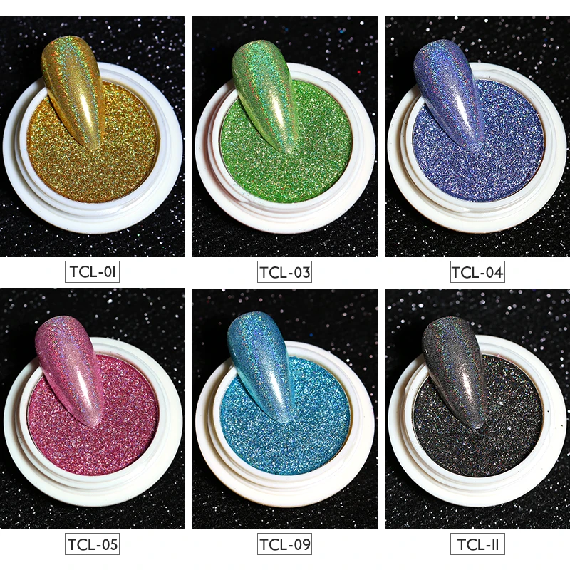 Solid  Sugar glitter collection holographic nail glitter pigment