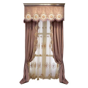 Special Design Pocket Fancy Attached Blackout Curtains Valance For Living Room