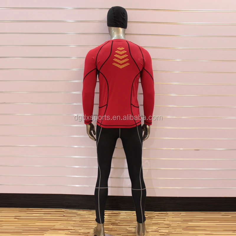 Spring Summer Mens Long Sleeve Running Fitness pants Quick dry Men Workout Compression Clothing Sport Shirt Base Layer T Shirt