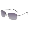 Square frame thin titanium sunglasses anti-ultraviolet polarized sunglasses unisex rimless sunglasses