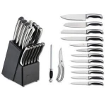 stainless steel 14 pcs kitchen knife set with ABS handle