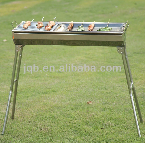 stainless steel BBQ charcoal grill