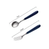 stainless steel ceramic handle fruit fork and spoon flatware wholesale fork and spoon stainless steel cutlery with porcelain