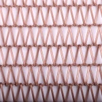Stainless steel flat wire spiral woven decorative mesh for architecture decoration balance weave conveyor belt