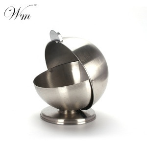 Stainless Steel Roll Top Sugar bowl Covered dish