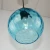 Import stair LED E27 modern blue glass globe lamp shade chandelier from China