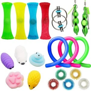 Stress Relief Therapy Hand Toy for Children and Adults Relief Anxiety toys Bike Chain  Mesh And Marble Toy sensory strings