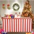 Import Striped Table Skirt, Red/White, 31.5 x 108.26Inches 9FT  decorative table skirts from China
