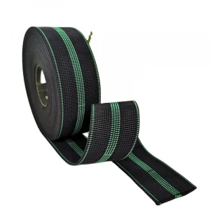 Strong Green Durable Elastic Webbing with Line