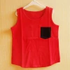 Summer 100% Cotton Jersey Baby Singlet Knitted Tank Top Girls sleeveless waistcoats baby vest