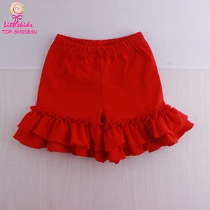 Summer Elastic Waist Red And Royla Blue Panties Boutique Images Cotton Childrens Multicolor Ruffled Little Girls Shorts