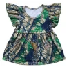 Summer stylish camo animal print soft cotton baby girls tops fflutter dress tshirts