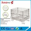 Supermarket Plastic Pallet Cage Metal Storage Bins Warehouse Storage Cage