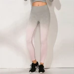Supply high waisted workout fitness leggings butt lift gym yoga pants women sport gradient yoga pants