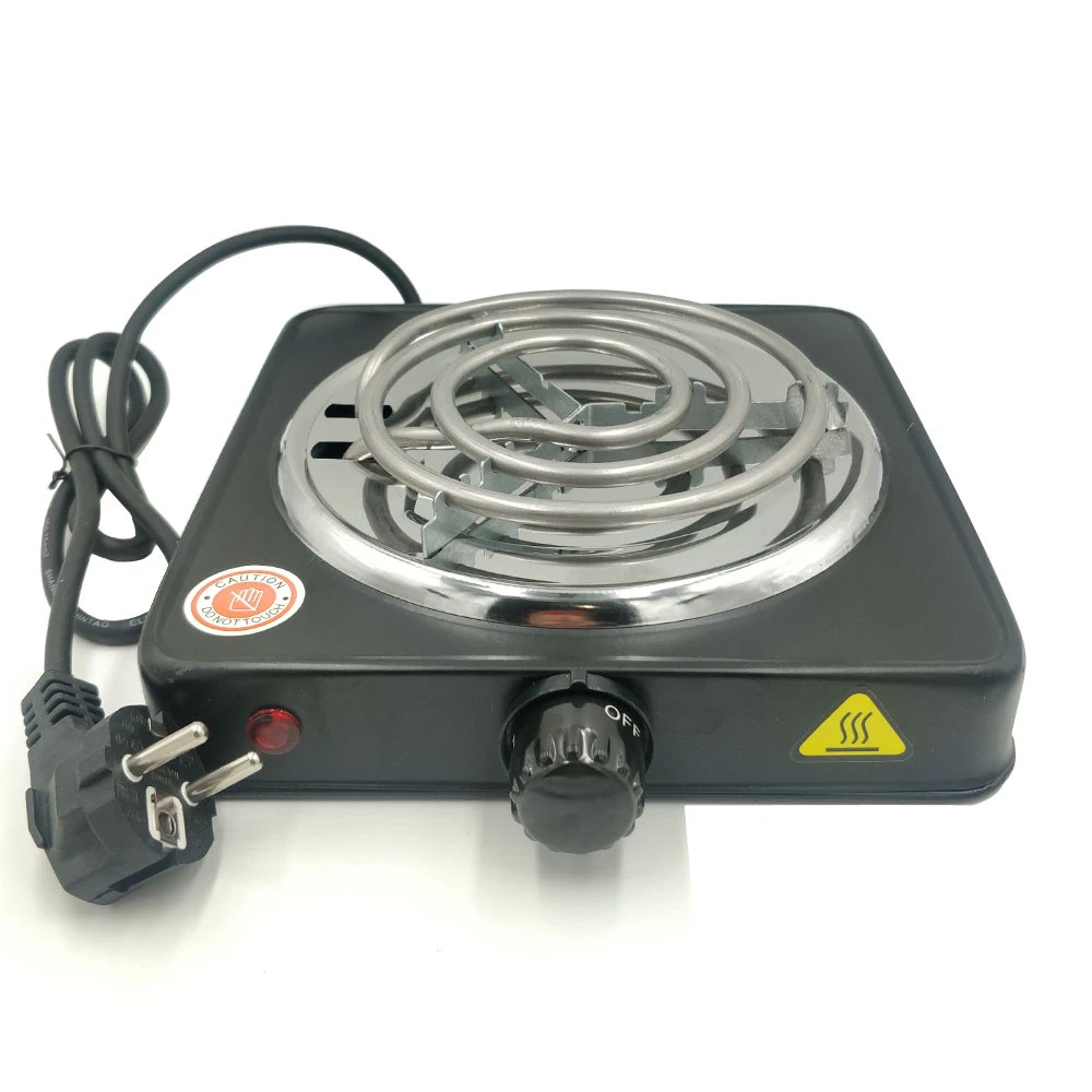 T011CB LVHE Temperature Control Black and Silver Electric Hot Plate Portable Hookah Shisha Charcoal Burner
