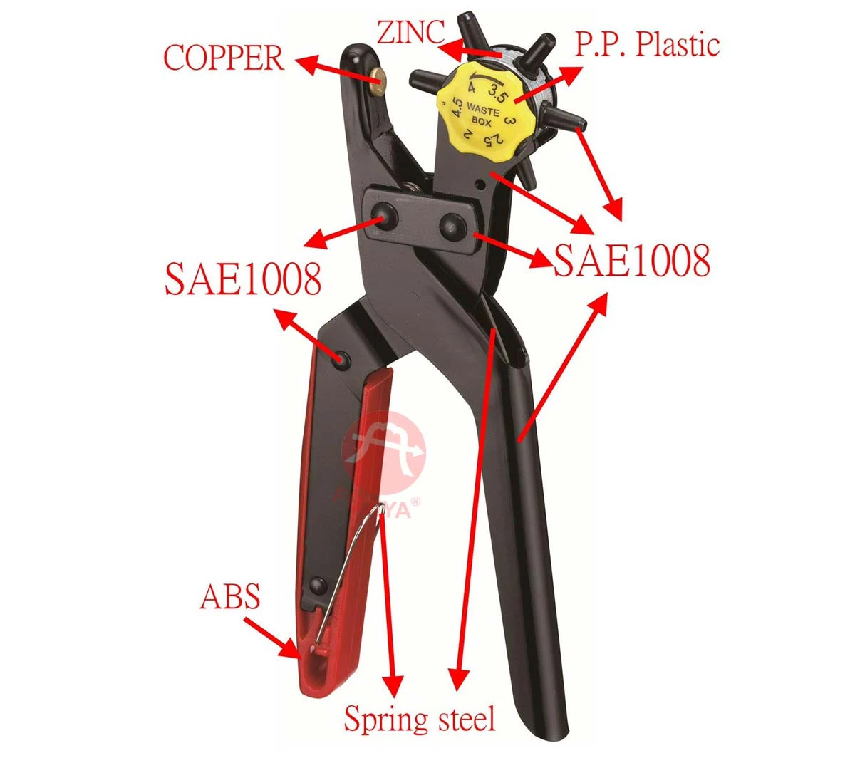 Taiwan Leather Punch Tool Punch Pliers For Belt