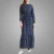 Import Temperament Wave Point Muslim Dress for Women Modest Islamic Clothing New Moroccan Kaftan from China