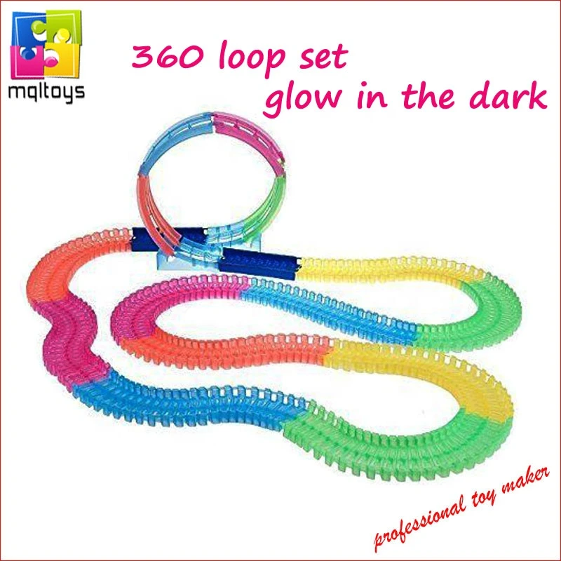 The most popular racing track toy flexible track with 360 loop