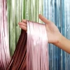 Top Quality Factory direct sales 1*2M Matte light metallic foil fringe curtains for event party supplies