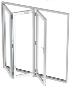 Toughened glass interior aluminium bifold door folding glass doors with german hardware