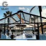 Transparent PVC Glass Side Wall Aluminum Profile Restaurant Wedding Ceremony Atrium Tent