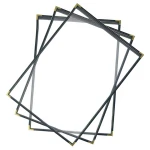 Transparent PVC Restaurant Menu Cover Folder With Plastic Pockets, 1 page 2 views