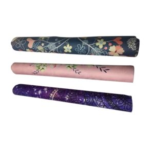 travel  printed  foldable eco friendly anti slip natural rubber suede yoga mat  tpe
