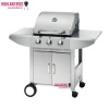 Trolley Stainless steel 3 main burner bbq gas grill  Rotisserie Gas Grill with CE Approved