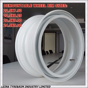Tubeless truck steel demountable rim wheel 22.5*9.00 for American market