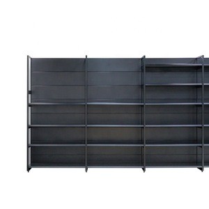 Two type double side germany style supermarket display shelf for storage