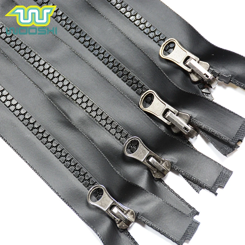Two-Way Slider Resin Open-End Sports Clothing Zippers With TPU Tape Plastic Water Proof Zipper For Drysuit