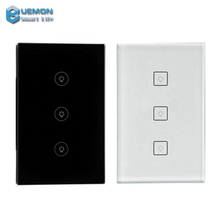 UEMON Smart Home 3gang us standard wifi light touch wall switch