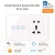 Import UK/US 4gang Tuya AppLight Smart Switch WiFi Wall Switch with Alexa Google 6gang  white/black glass mobile control from China