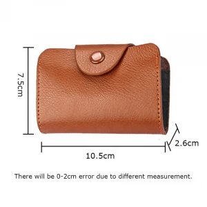 Unisex Genuine Leather Business Card Holder Wallet Classic Credit Card ID Holders Case For Man Women Hasp Cardholder Wallet