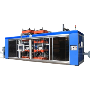 Updated fully automatic plastic vacuum thermoforming machine for trays, bowls and containers