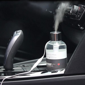 USB Air Humidifier Aroma small portable in car Essential Oil Mini Car Scent fragrance Diffuser perfume bottle led wood with logo